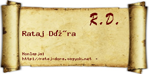 Rataj Dóra névjegykártya