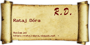 Rataj Dóra névjegykártya